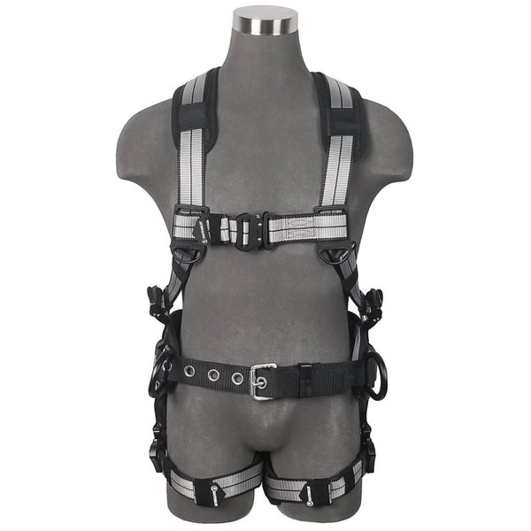 Safewaze PRO+ Slate Construction Harness: Alu 3D, Alu QC Chest/Legs, L 021-1820